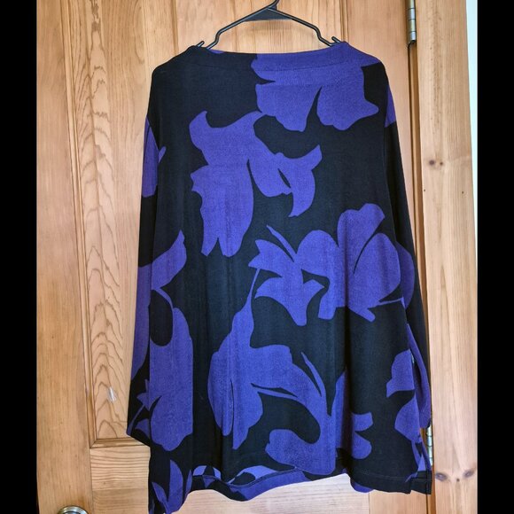 Chico's Travelers Grommet Tunic Size 3P (XL/16 petite), Midnight Violet, NWT - Picture 2 of 5